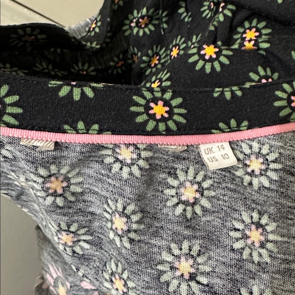 BODEN Floral Long Sleeve Tiered Jersey Maxi Dress in Hotch Potch Multi Womens 10 - Picture 8 of 10